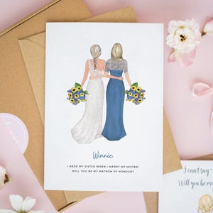 Personalised Bridesmaid Card, Will You Be My Bridesmaid, Bridesmaid Proposal Cards, Bridesmaid Gift, Bridesmaid Maid of Honour Card #787