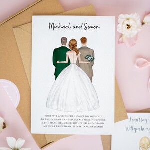 Personalised Bridesman Cards, Brothers of the Bride Card, For My Brother On My Wedding Day, Man of Honour Cards, Give Me Away Cards #826