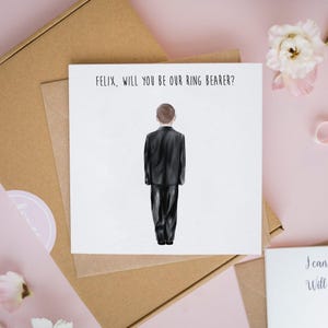Will You Be My Page Boy, Ring Bearer Card, Will You Be Our Ring Bearer, Little Brother Wedding Cards, Personalised Page Boy Cards #350