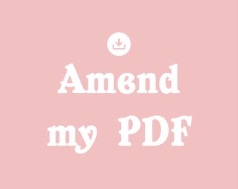 ADD ON: Amend my Digital PDF