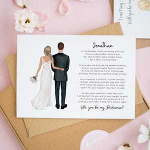 Personalised Bridesman Proposal Card, Will You Be My Bridesman, Man of Honour Card, Bridesman Gifts, Be My Best Man Card, Flower Man #746