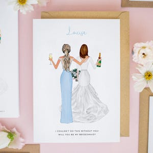 Personalised Will You Be My Bridesmaid Card, Bridesmaid Proposal Card, Bridesmaid Card, Thank You Bridesmaid Gift, Bridesmaid Proposal #523T