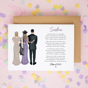 Cartão de formatura personalizado para filha, cartão de formatura da turma de 2025, cartão de parabéns pela formatura, cartão de formatura da universidade de 2025