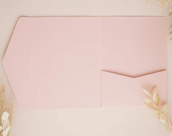 Rosa 11 x 15,5 cm Pocketfold Umschläge : Hochzeitseinladung zum Selbermachen, Größe A6