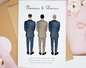 Personalised Best Man Proposal Cards, Be My Groomsman Card, Bachelor Party Cards, Will You Be My Groomsman, Groomsman Proposal Cards #940