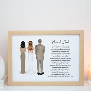 Para mis padres en el día de mi boda, Tarjetas de boda para mamá y papá, Regalo para mamá y papá, Regalo para los padres de la novia, Regalos y presentes de boda #P017