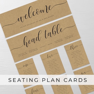 Rustic Table Plan Cards, Personalised Seating Plan Cards, Escort Wedding Cards, Table Plan Cards, Wedding Seating Plan, Table Plan, #DTP-017