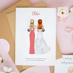 Personalised Thank You Bridesmaid Cards, Bridesmaid Proposal Cards, Gifts, Bridesmaid Cards, Bridesmaid Gift, Bridesmaid Proposal #472