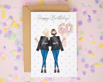 Mum 60th Birthday Card, Happy Birthday Card, Mum Birthday Card, 60th Birthday Card Mum, Personalised 60th Birthday Card, 60th Birthday Gift