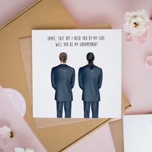 Suit Up! Will You Be My Groomsman? Groomsman Cards, Best Man Card, Will You Be My Best Man, Personalised Groomsman Invitation Cards #408