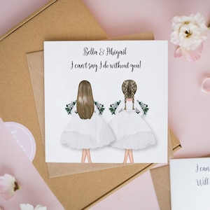 Will You Be Our Flower Girl, Personalised Flower Girl Proposal Card, Flower Girl Card, Thank You For Being Our Flower Girl, Junior Maid #562