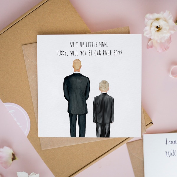 Will You Be My Page Boy, Ring Bearer Card, Will You Be Our Ring Bearer, Little Brother Wedding Cards, Personalised Page Boy Cards #555