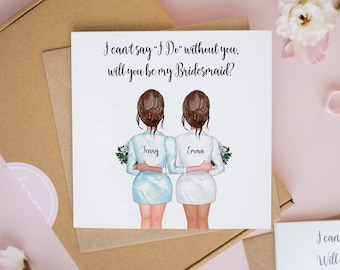 Personalised Maid of Honour Card, Custom Bridesmaid Cards, Bridesmaid Proposal Gifts, Will You Be My Bridesmaid Card, Personalised Card #398