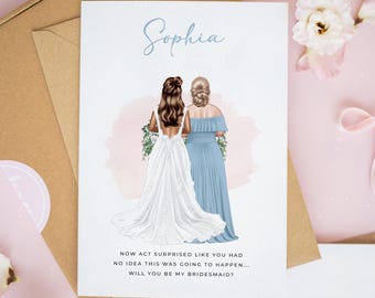 Personalised Will You Be My Bridesmaid Card, Bridesmaid Proposal Cards, Bridesmaid Card, Thank You Bridesmaid Gift, Bridesmaid Proposal #976