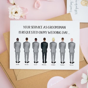 Personalised Groomsman Proposal Cards, Be My Best Man Card, Bachelor Party Cards, Will You Be My Groomsman, Suit Up, Groomsman Proposal #614