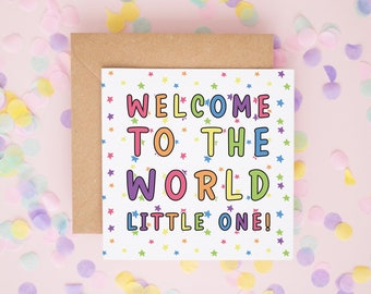 New Baby Card, Welcome To The World Little One, Congratulations Cards, Congratulations New Baby Cards, New Baby Gift, Congrats Cards #689