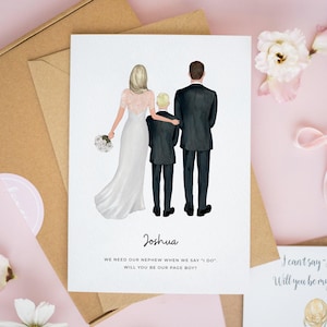 Will You Be Our Page Boy Card, Ring Bearer Cards, Usher Proposal Cards, Junior Best Man Gift, Personalised Junior Groomsman Card #792