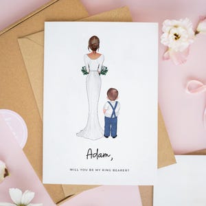 Personalised Page Boy Card, Ring Bearer Card, Will You Be Our Page Boy Card, Nephew Wedding Card, Junior Groomsman Card, Flower Boy #998