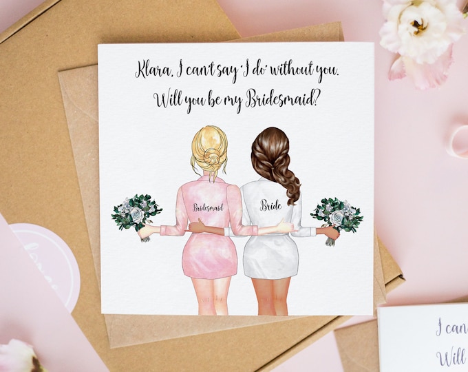 Personalised Will You Be My Bridesmaid Card, Bridesmaid Proposal Cards — free download