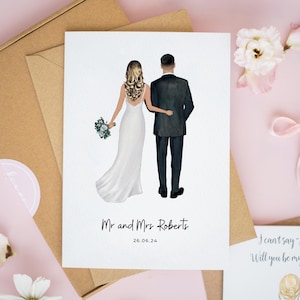On Your Wedding Day Card, Bride & Groom Wedding Card, Wedding Gift, Wedding Cards, To my Bride on Our Wedding Day, To My Groom Cards #598