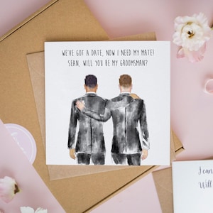 Will You Be My Groomsman Card, Best Man Card, Thank You Groomsman, To My Brother On My Wedding Day, Usher Wedding, Groomsman Invitation #328
