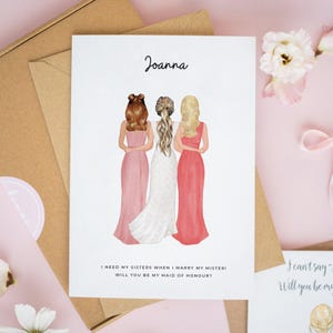 Personalised Maid of Honour Card, Will You Be My Bridesmaid, Bridesmaid Proposal Cards, Bridesmaid Gift, Bridesmaid Maid of Honour Card #764