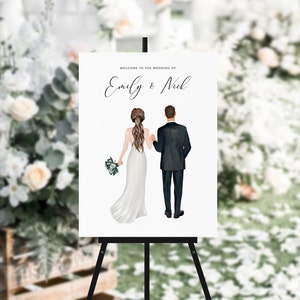 Panneau de bienvenue M. et Mme, Plaque de bienvenue pour mariage, Plaques de mariage personnalisées, Bienvenue sur notre carte de mariage, Panneau en mousse de mariage, Bienvenue # 5065