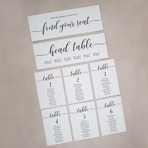 Personalisierter Sitzplan Karten, Sitzplan Hochzeit, Eskort Hochzeitskarte, Tischplan Karten, Sitzplan Hochzeit #DTP-019