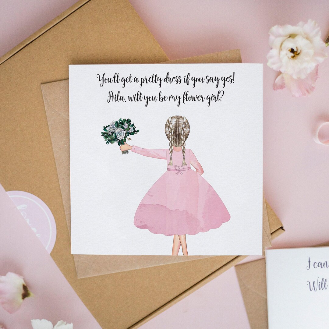 Buy Personalised Flower Girl Proposal Card, Will You Be Our Flower Girl,  Flower Girl Cards, Junior Bridesmaid Cards, Young Bridesmaid Card #322  Online