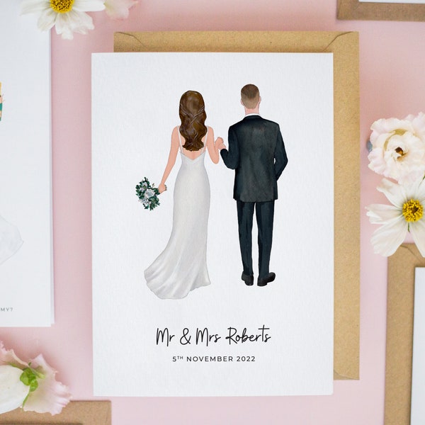 On Your Wedding Day Card, Bride & Groom Wedding Card, Wedding Gift, Wedding Cards, To my Bride on Our Wedding Day, To My Groom Cards #598