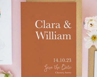 Save the Date Wedding Cards, Any Colour, Wedding Save the Date Cards, Save the Date Cards, Personalised Wedding Invitations, Design #047