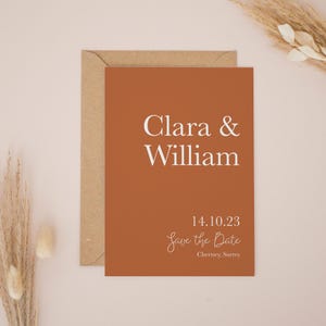 Biglietti di nozze Save the Date, qualsiasi colore, biglietti di nozze Save the Date, biglietti Save the Date, inviti di nozze personalizzati, design n. 047