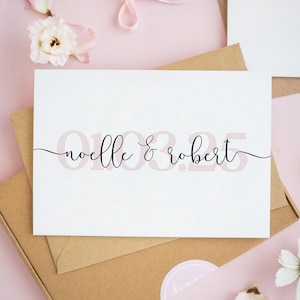 Carte de mariage personnalisée, carte de mariage des jeunes mariés, cadeau de mariage, cartes de fiançailles, carte de mariage meilleurs amis, carte de jeunes mariés n° 943