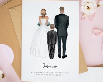 Will You Be Our Page Boy, Mini Groomsman Card, Ring Bearer Cards, Will You Be My Ring Bearer Card, Mini Best Man Card, Page Boy Cards #1051