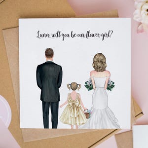 Personalised Flower Girl Proposal Card, Will You Be Our Flower Girl, Flower Girl Cards, Junior Bridesmaid Cards, Young Bridesmaid Card #475