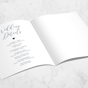 Wedding Order of Service Booklet Church Wedding Booklet - Etsy UK