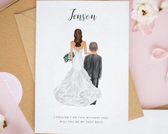 Will You Be Our Page Boy, Mini Groomsman Card, Ring Bearer Cards, Will You Be My Ring Bearer Card, Mini Best Man Card, Page Boy Cards #410