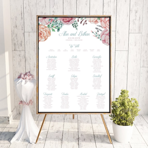 Wedding Seating Chart Foam Board