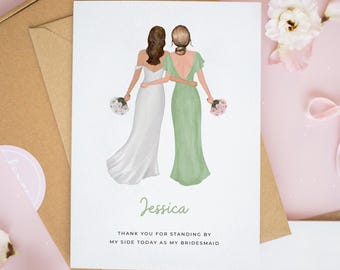 Thank You For Being My Bridesmaid Card, Will You Be My Bridesmaid, Bridesmaid Proposal Cards, Bridesmaid Gift, Bridesmaid Personalised #628