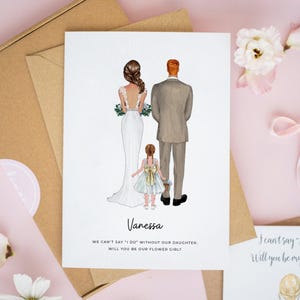 Personalised Flower Girl Card, Will You Be Our Flower Girl Card, Ring Bearer Cards, Wedding Card, Thank You For Being Our Flower Girl #761