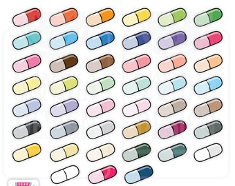 45 Doodle Pill Clipart, Vitamin Clipart, Medicine Clipart. Personal and comercial use.