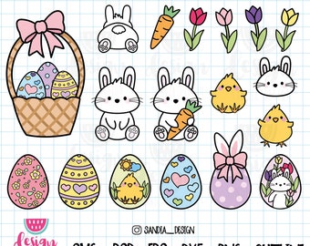 Ostern Clipart, SVG, PNG, PSD, Umriss, persönliche und kommerzielle Nutzung