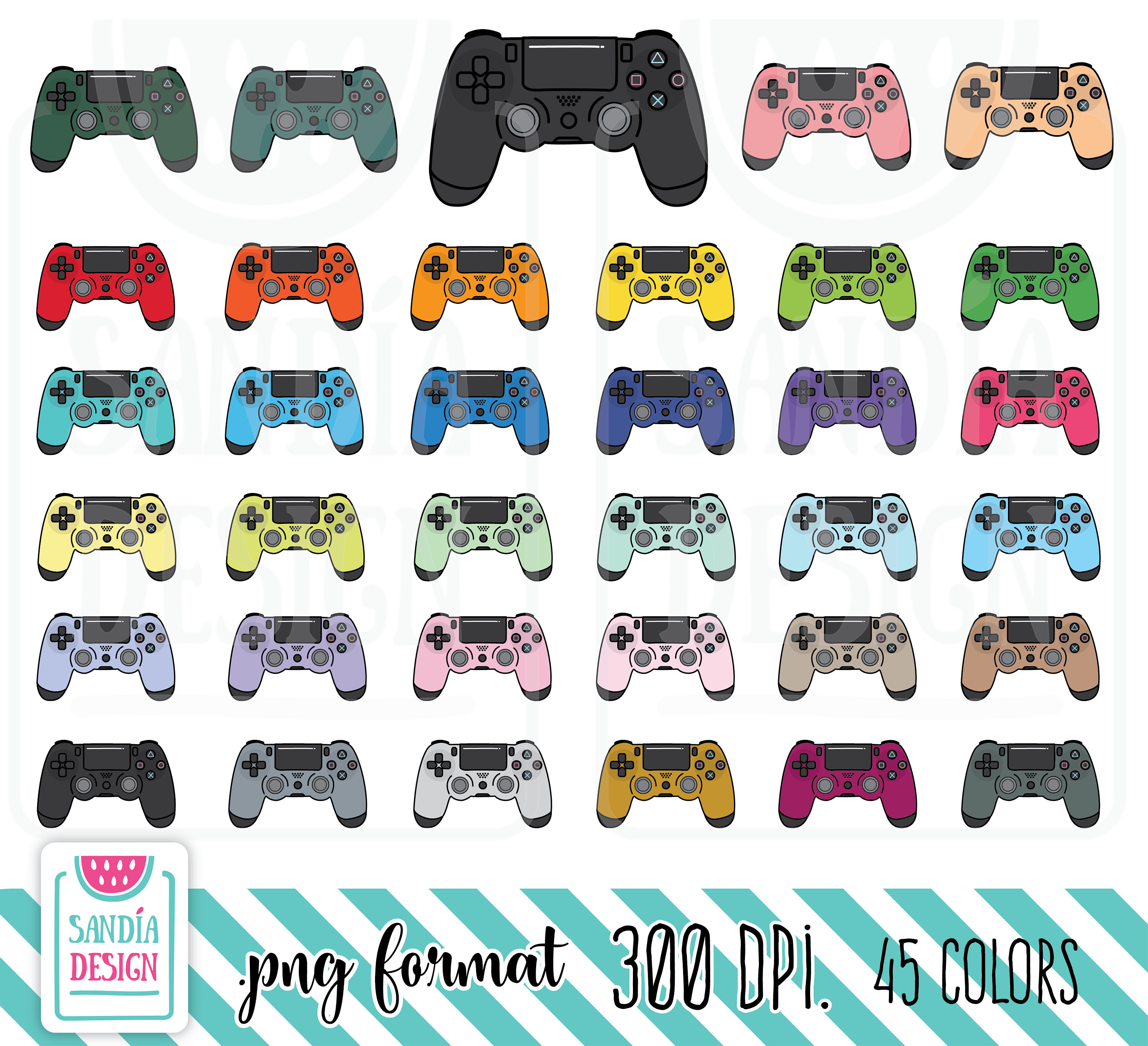 45 Doodle Game Controller Clipart. Personal and Comercial Use. - Etsy
