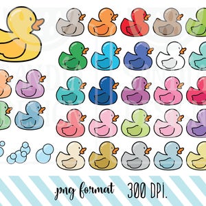 30 Doodle Rubber Duck Clipart. Personal and comercial use.
