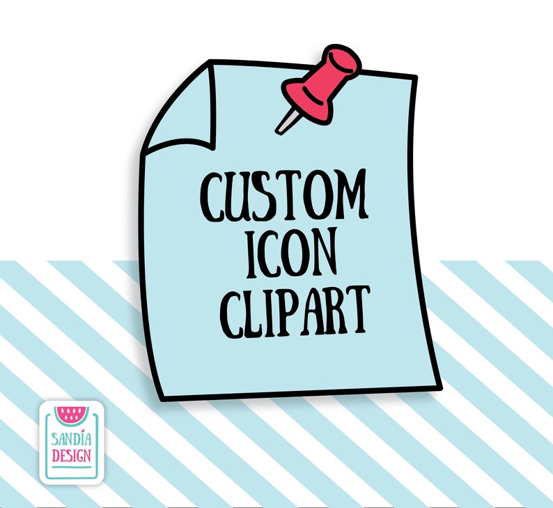 Custom doodle Icon Clipart Discount codes not applicable