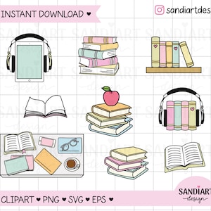 Doodle BooksClipart, PNG, SVG und EPS, persönliche und kommerzielle Nutzung