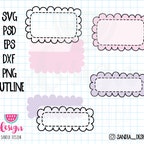 Scalloped Labels - Etsy
