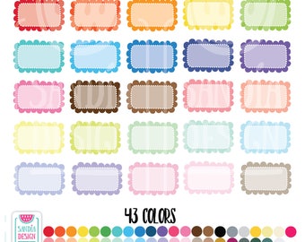 Half box scallop dots Clipart. Personal and comercial use.