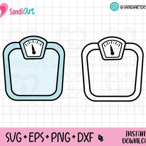 Doodle Weight scale, EPS, SVG, PNG, Dxf, outline, personal and commercial use