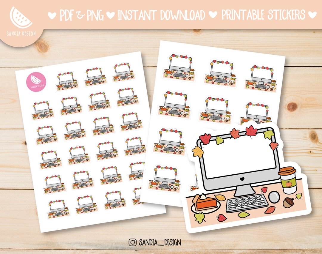 Printable Stickers Sheet Printable Planner Stickers Doodle Autumn Printable Stickers Sheet Printable Planner Stickers Doodle Autumn